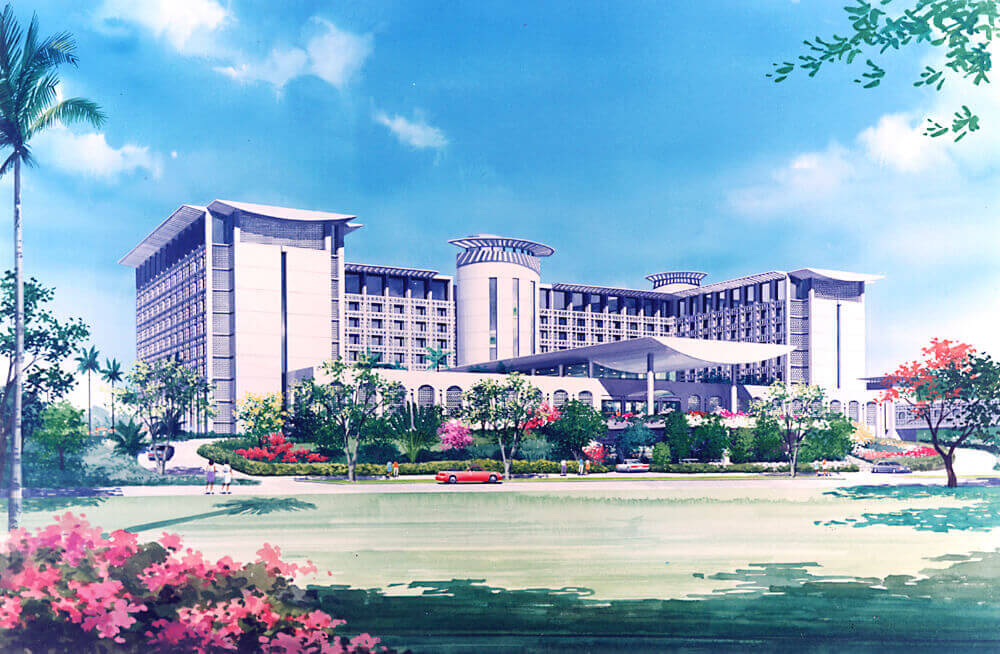 マレーシア　クアランプールホテルの建築パース